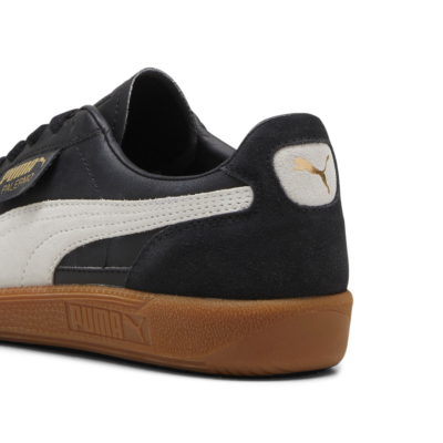 Puma Palermo Leather Trainers - Black/ Feather Gray (396464-03) 