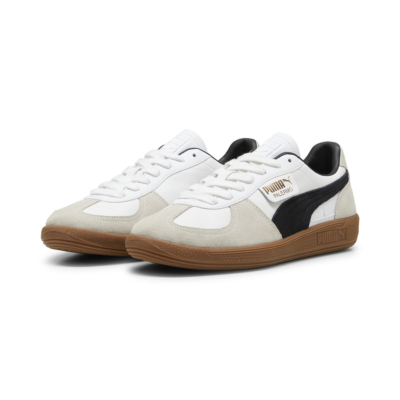 Puma Palermo Leather Trainers - White/ Vapor Gray (396464-01) 