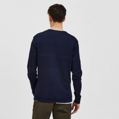 Selected Knitted Pullover for Men in Navy (16084076) 