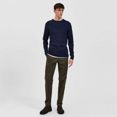 Selected Maine Knitted Pullover for Men in Blue (16084076) 