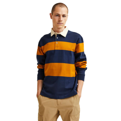 SELECTED Marcos Rugby Polo Sweater (16080154-Navy) 