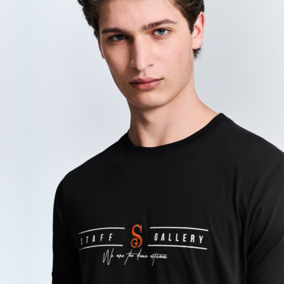 Staff T-Shirt Ανδρικό με Λογότυπο - Μαύρο (64-055.051.N0090)
