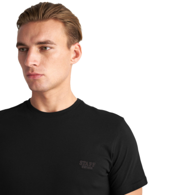 Staff Μπλούζα Μονόχρωμη Ανδρική - Μαύρη (64-050.052.N0090) 
