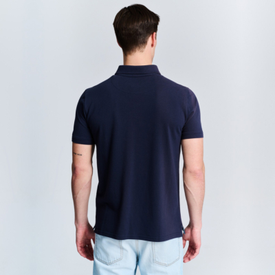 Staff Thomas Pique Slim Polo for Men in Blue Navy (64-406.051.N0045) 