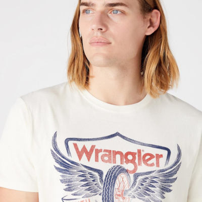 WRANGLER Ανδρικό Μπλουζάκι με Τύπωμα - Εκρού (W7J0D3C11) 