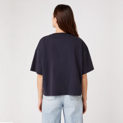 WRANGLER Boxy Women Top in Washed Black (W7S2GFXVD) 