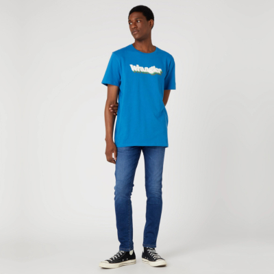 Wrangler Ανδρική Μπλούζα με Λογότυπο - Τυρκουάζ (W753EE69F) 