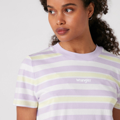 WRANGLER Stripe Women Tee - Pastel Violet (W7N9GHP26)