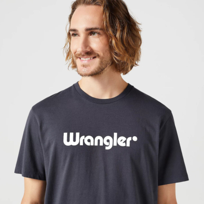 Wrangler T-Shirt Ανδρικό με Λογότυπο - Μαύρο (W70JD3100)