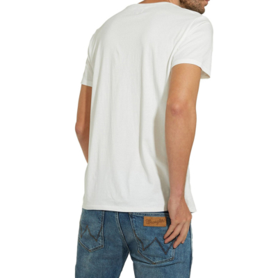 WRANGLER Mascotte Ανδρικό Μπλουζάκι Κοντό Μανίκι Λευκό (W7B35FK02) 
