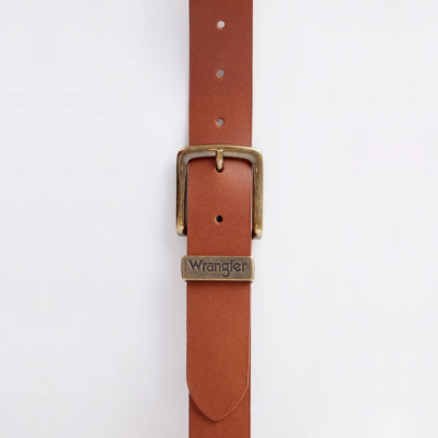 Wrangler Metal Loop Leather Belt - Cognac (W0080US6K) 