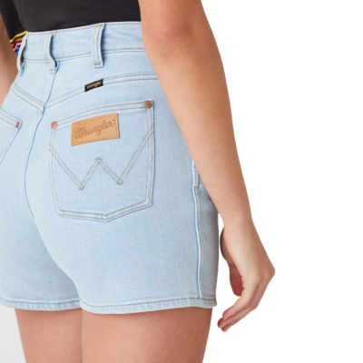 WRANGLER Mom Denim Shorts - Cloud Nine (back pockets) 