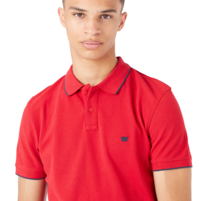 Wrangler Μπλουζάκι Polo - Κόκκινο (W7BHK4X47) 