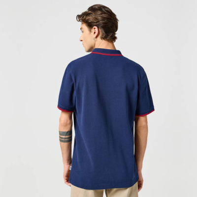 Wrangler Men’s Pique Polo Relaxed Fit in Navy (112350403)