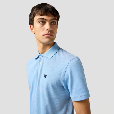 Wrangler Ανδρικό Μπλουζάκι με Γιακά - Σιέλ (112362833) 