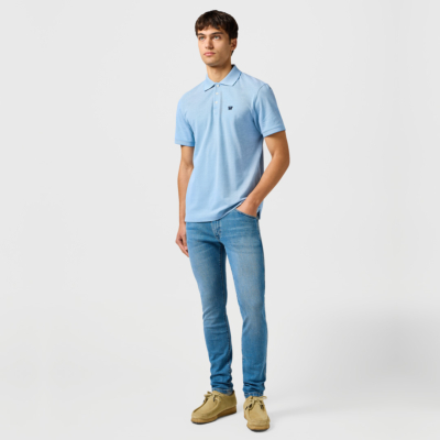 Wrangler Ανδρικό Polo Μπλουζάκι - Σιέλ (112362833) 