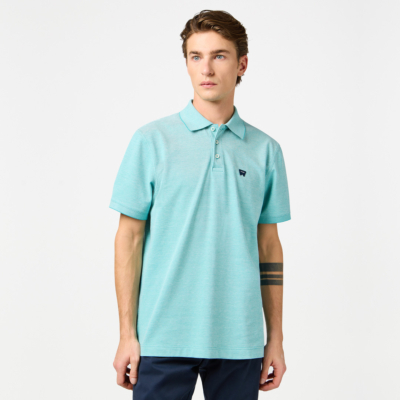 Wrangler Relaxed Fit Men’s Refined Pique Polo - Teal (112362834) 