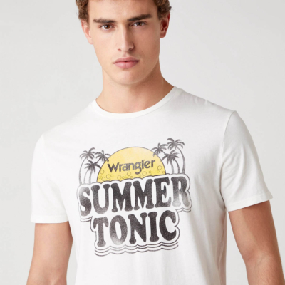 WRANGLER Summer Men T-Shirt in Off White (W7ATD3737) 