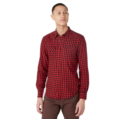 WRANGLER Western Men Shirt - Mars Red (W5F03OX3A) 