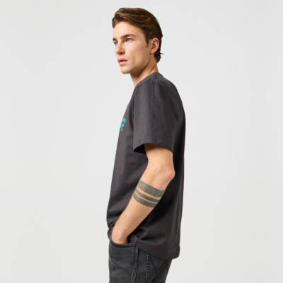 Wrangler Woven Small Logo T-Shirt for Men in Faded Black (112362800) 