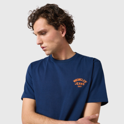 Wrangler Small Logo Relaxed Men’s T-Shirt in Navy (112362807) 