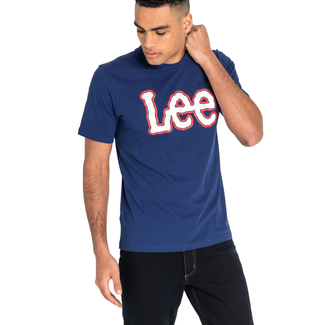 LEE Store - Concept District T-Shirt Men (L60U-FE-LH) BluePrint Logo -