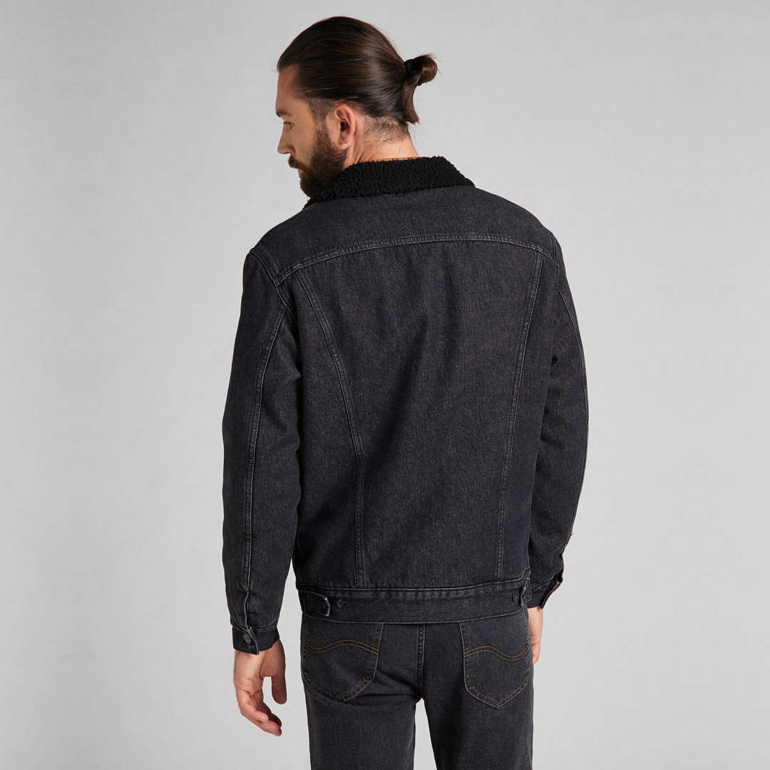 Lee sherpa jacket best sale black
