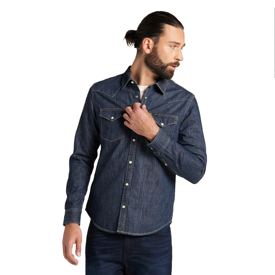 Vintage Tooling Embroidery Denim & Blue Western Shirt | Westernstyle Shop