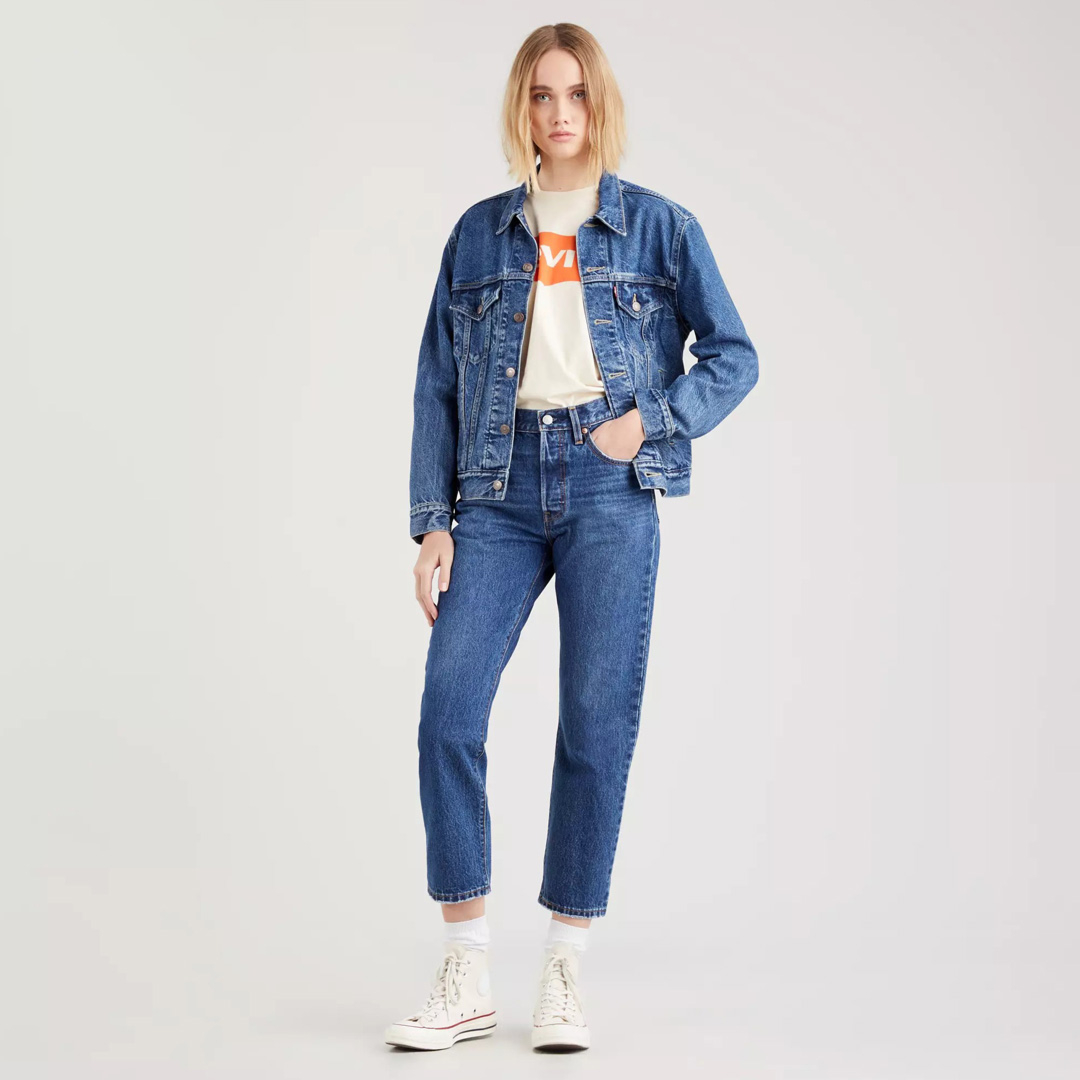 Jean levis 501 crop hot sale