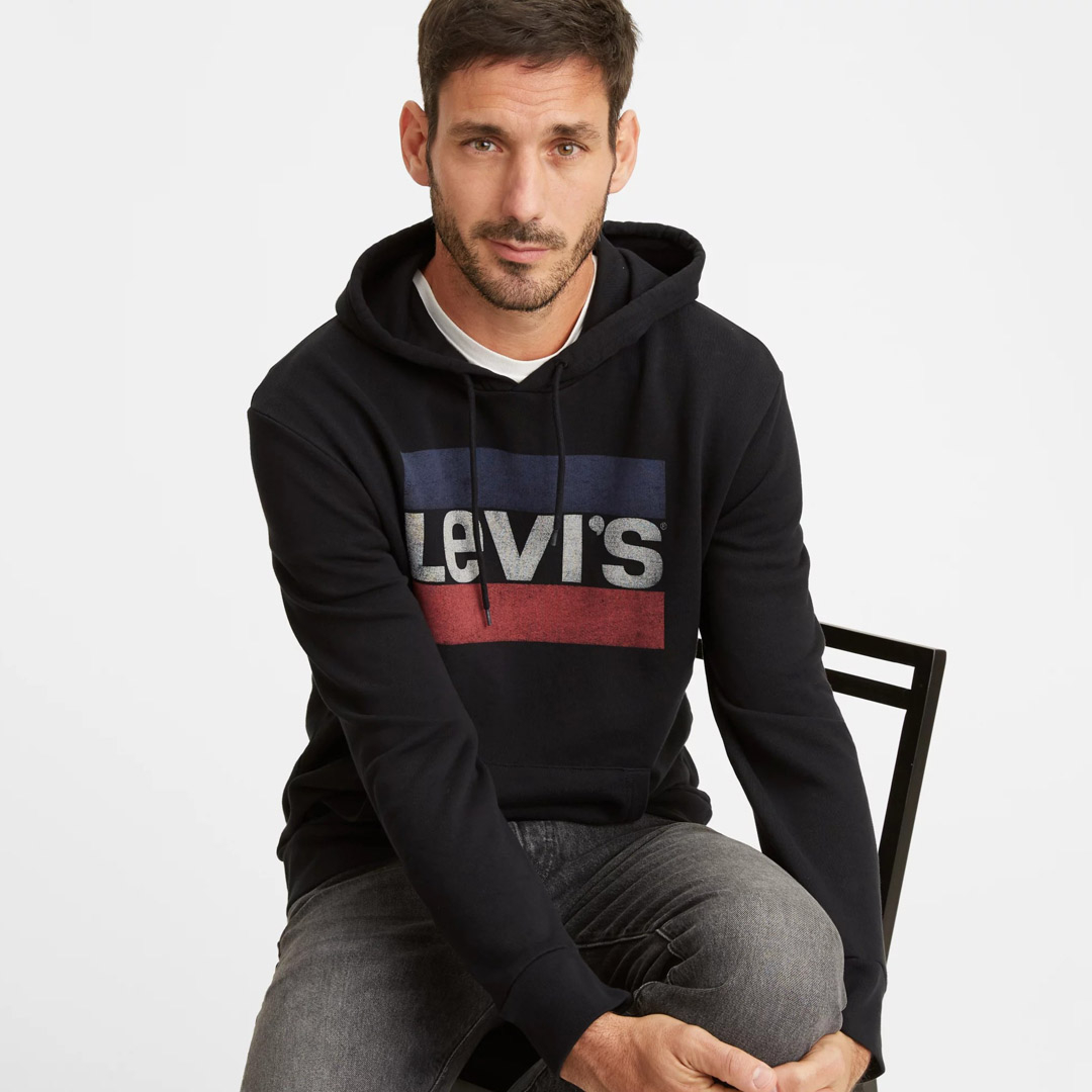 District Concept Store - Levi's® 84 Sportswear Graphic Hoodie - Mineral  Black (19622-0040)
