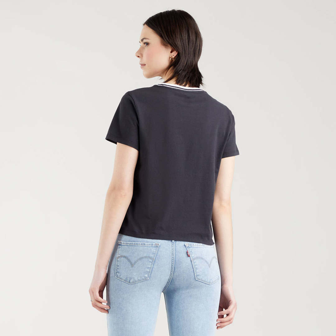 Levi’s® Jordie Graphic Cropped Tee - Caviar (A0458-0047)
