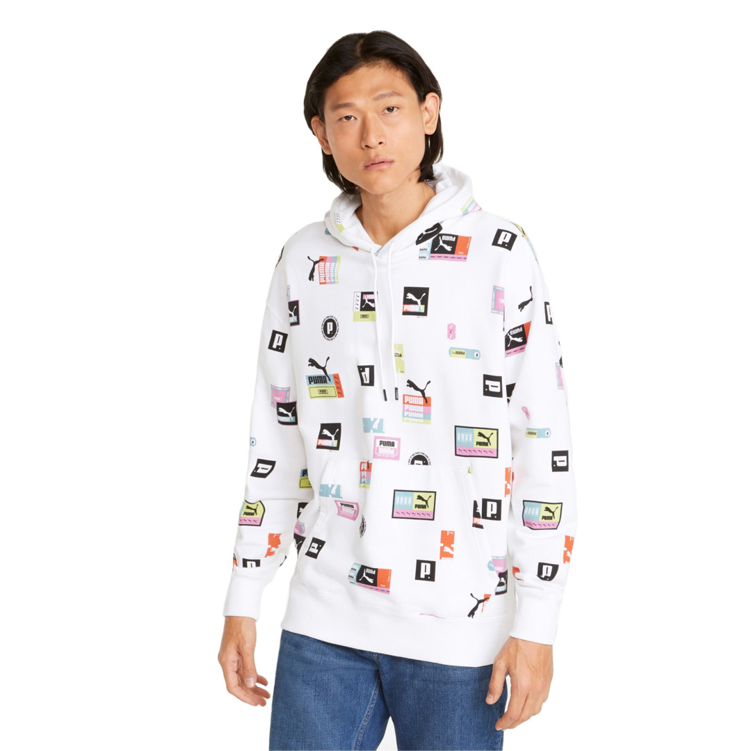 District Concept Store PUMA Brand Love Printed Hoodie White