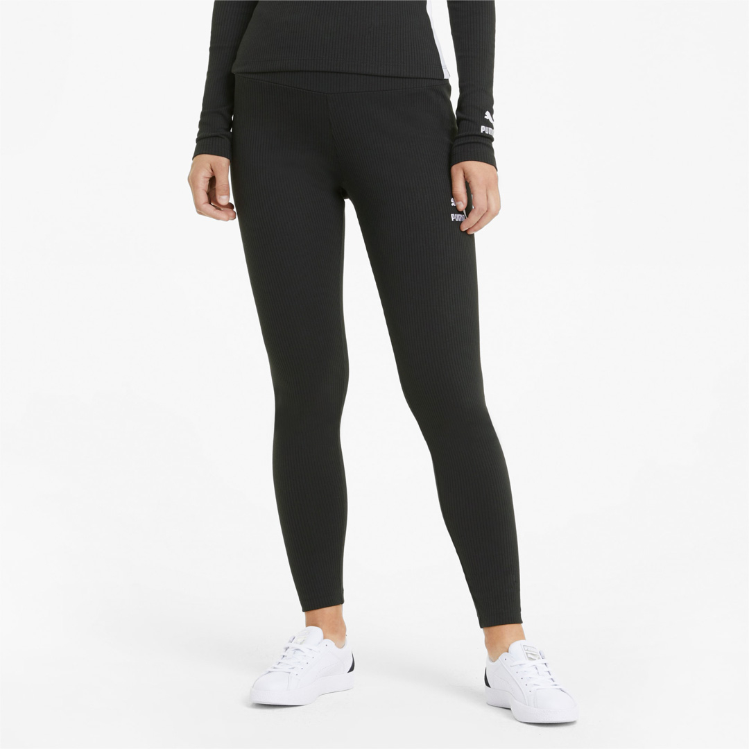 District Concept Store - PUMA Classics High Rise Rib Leggings - Black  (599598-01)