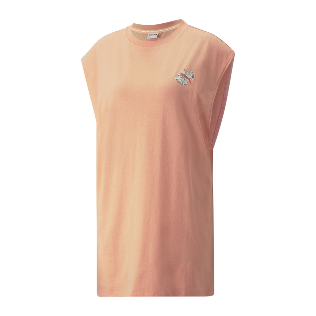 Puma Sleeveless Oversized Women Tee in Peach Pink (533598-28) 