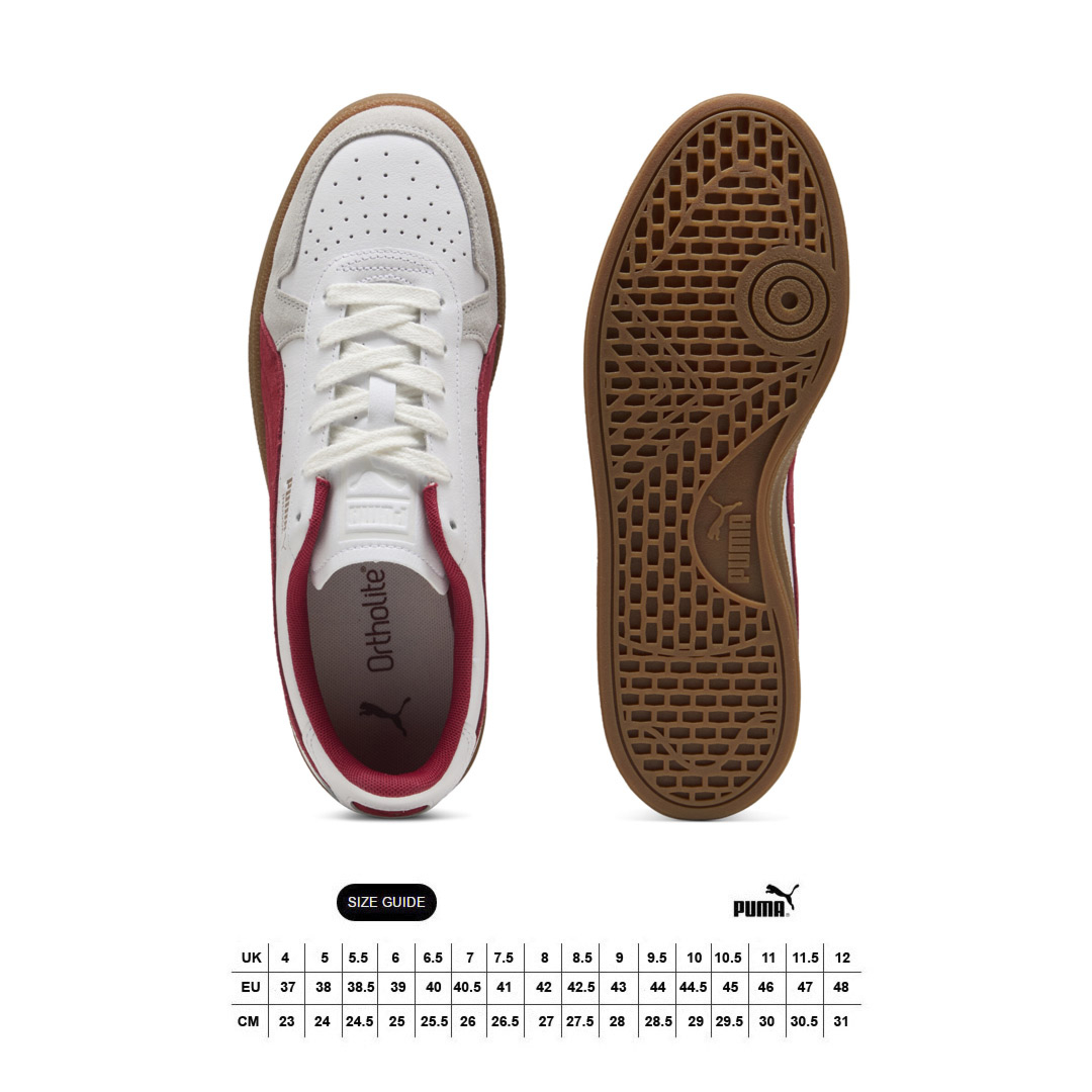 Puma Indoor Men’s Sneakers - White/ Dark Crimson (401360-03/ upside) 