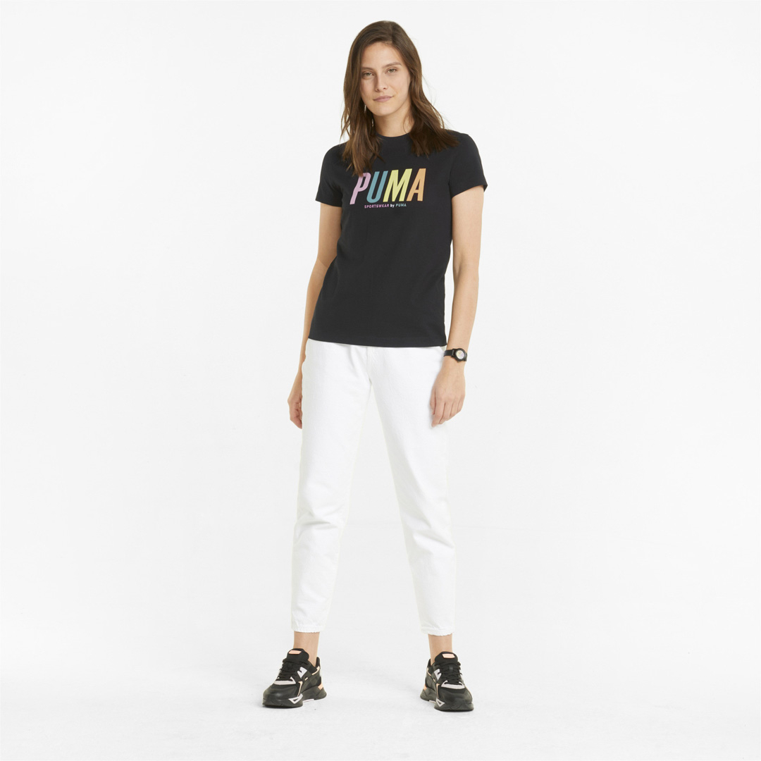 Puma Γυναικείο Μπλουζάκι με Λογότυπο - Μαύρο (533559-01) 