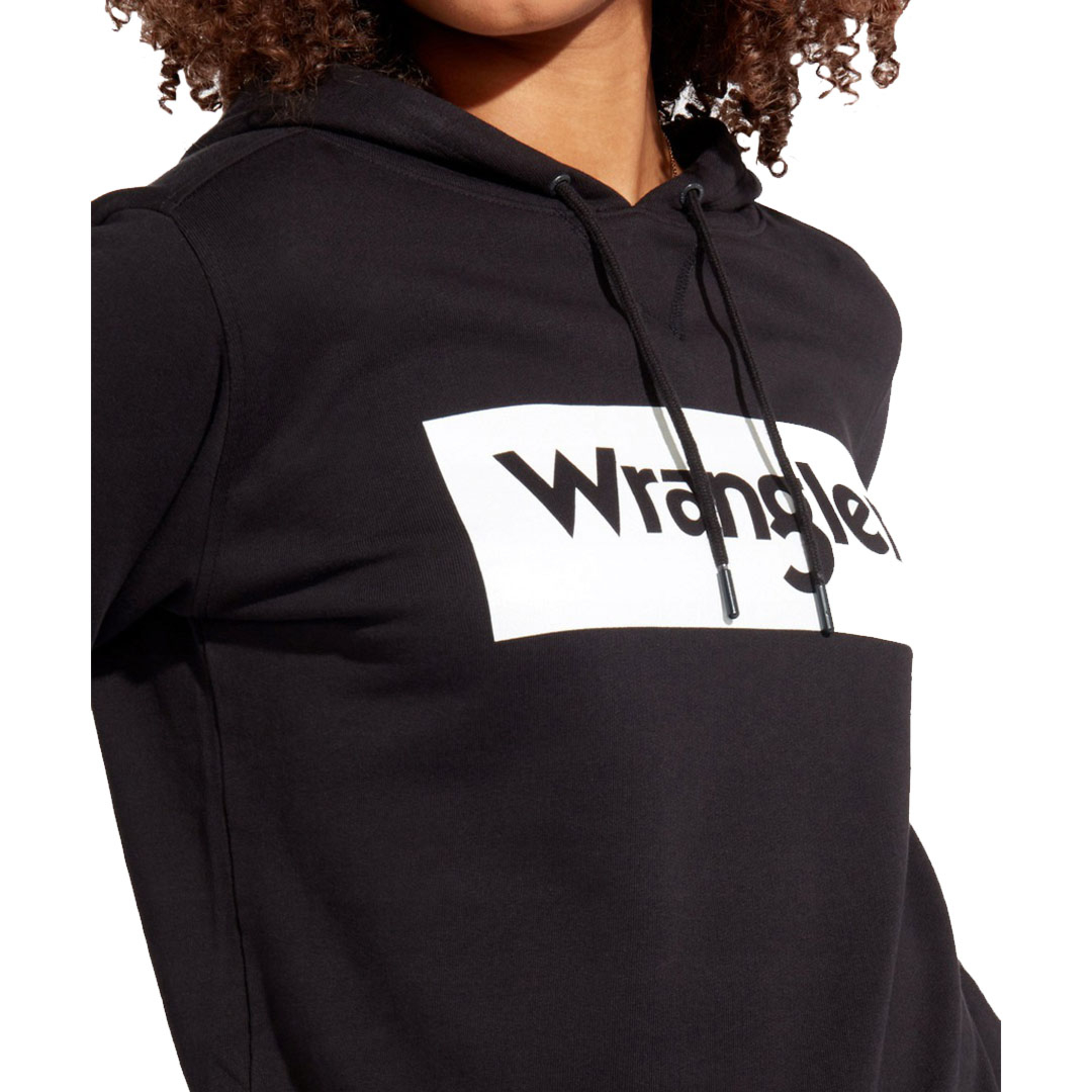 District Concept Store - WRANGLER Logo Women Hoodie - Black (W6N4HA100)