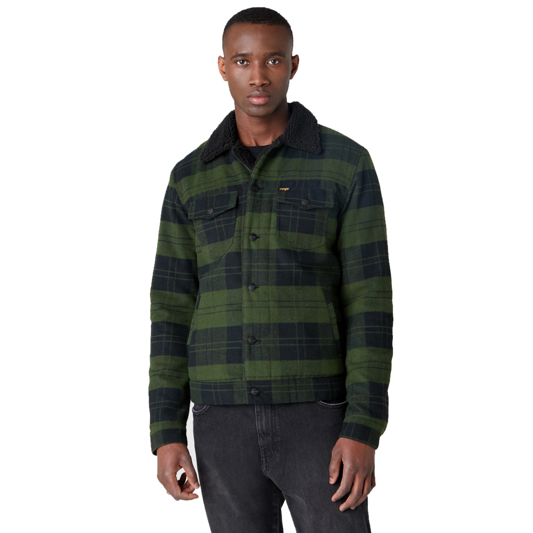 District Concept Store - WRANGLER The Trucker Jacket - Rifle Green  (W4D2SGG13)